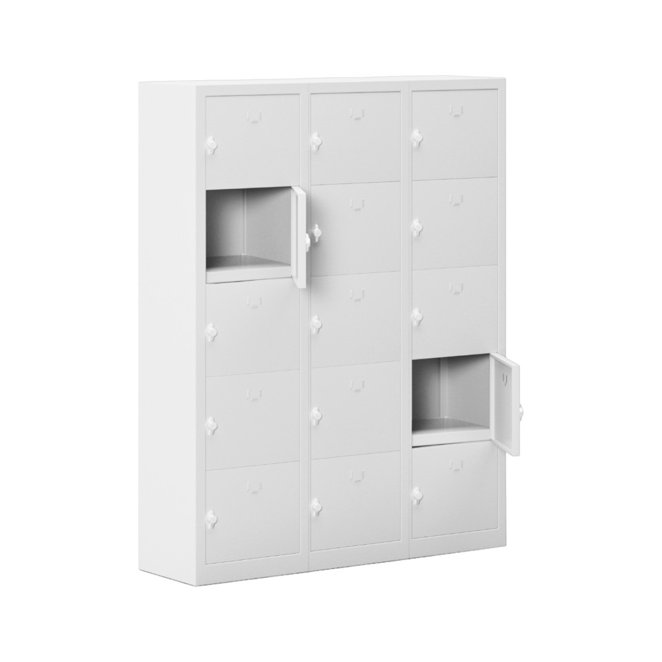 15 Gözlü Metal Öğretmen Dolabı