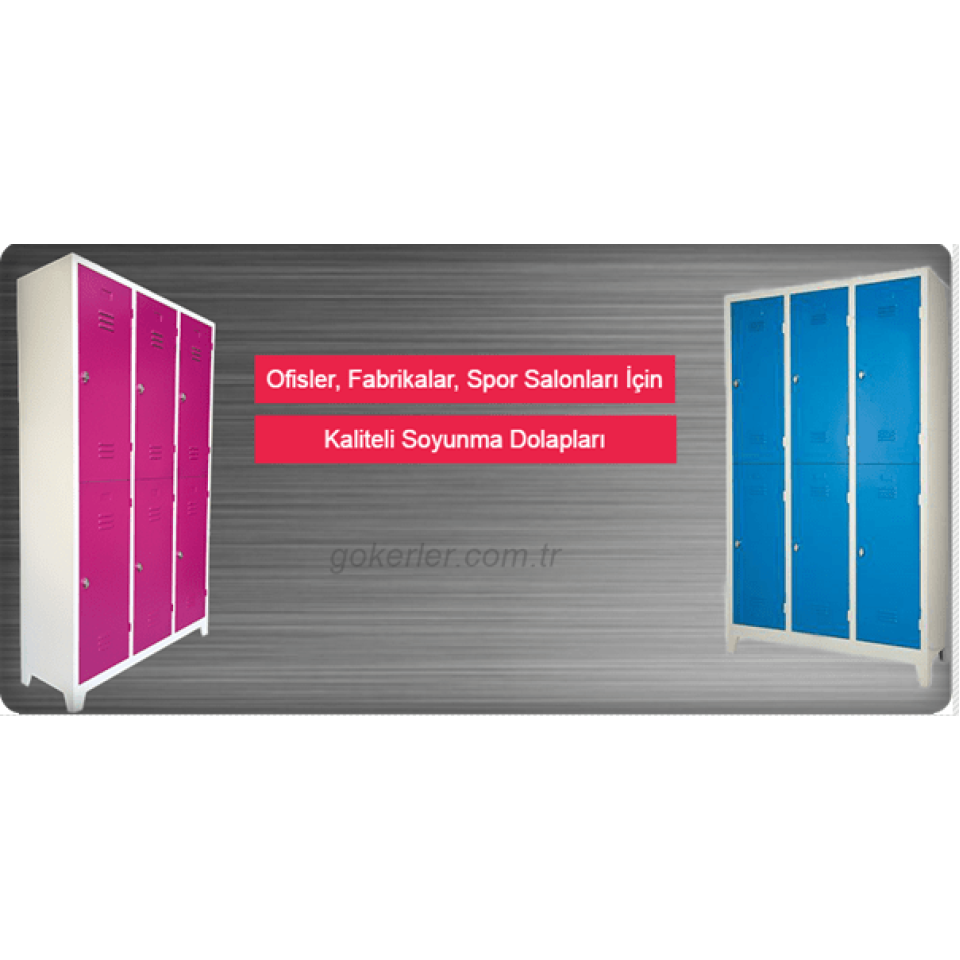 Standart Altılı Soyunma Dolabı Mavi