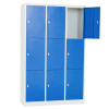 9 Kapaklı Personel Soyunma Dolabı - Mavi