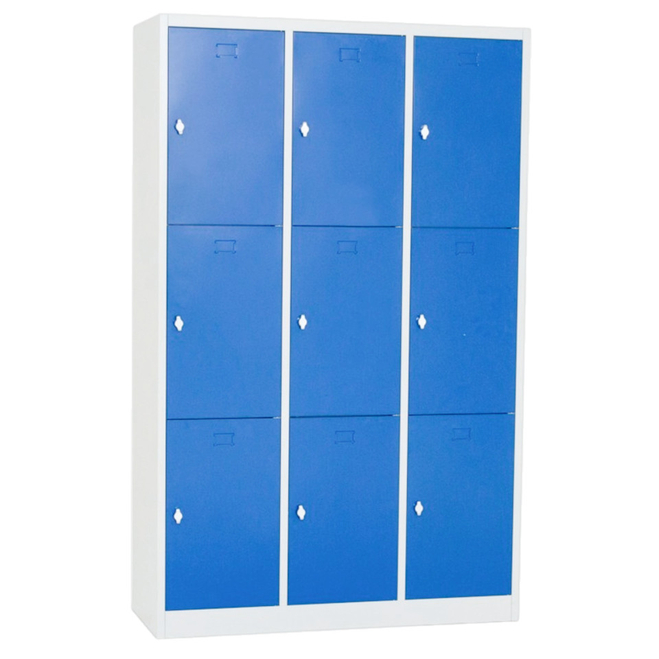 9 Kapaklı Personel Soyunma Dolabı - Mavi