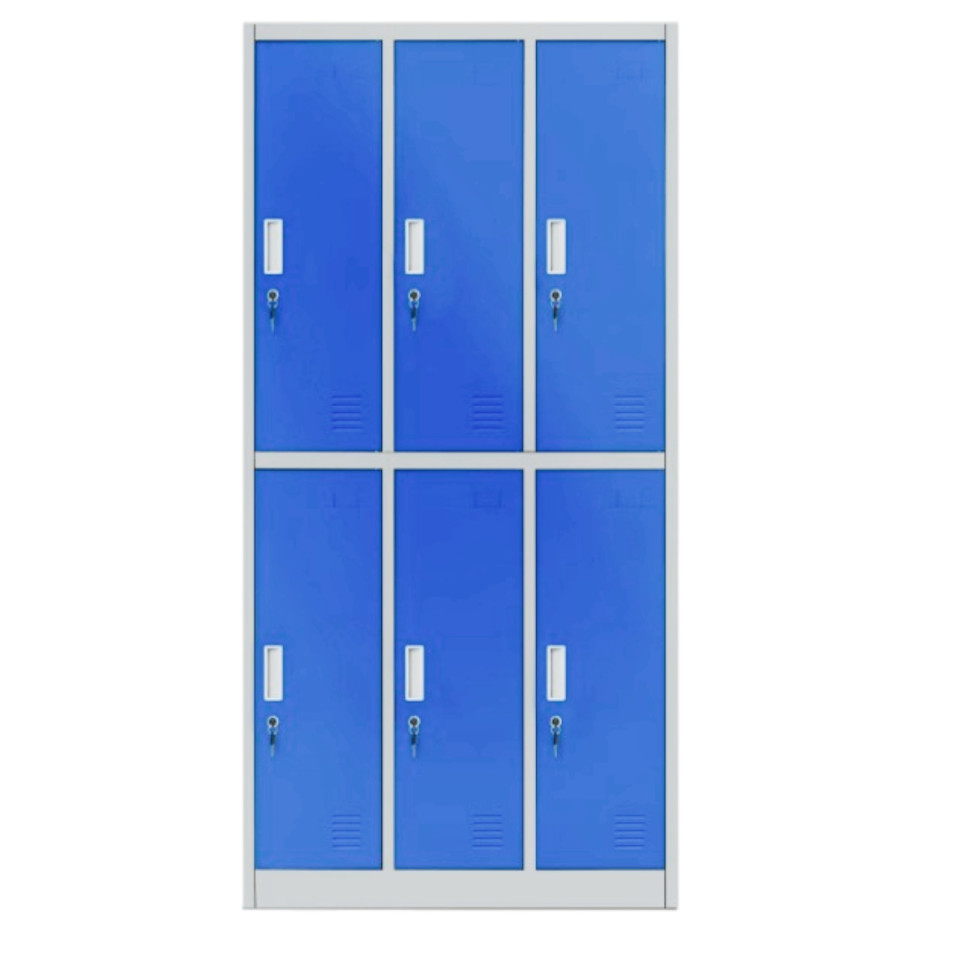 Altı Bölmeli Ekonomik Soyunma Dolabı Mavi