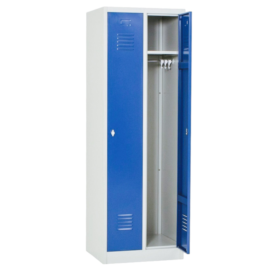 Özel İkili Personel Soyunma Dolabı Standart Mavi