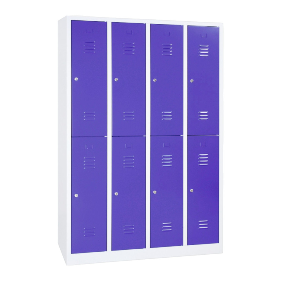 Sekizli İşçi Giyinme Dolabı Mavi Renk