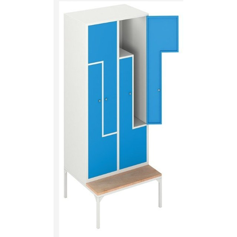 Z Dört Kapılı Oturma Banklı Soyunma Dolabı