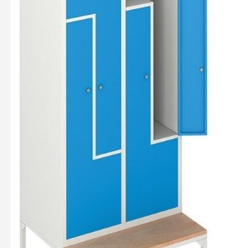 Z Dört Kapılı Oturma Banklı Soyunma Dolabı