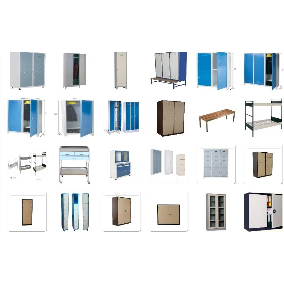 Özel Tek İkili Soyunma Dolabı Kırmızı