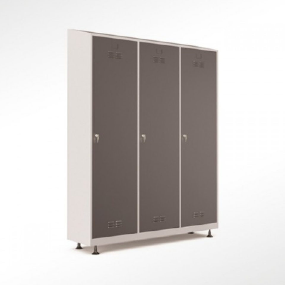 Özel Üçlü Soyunma Dolabı Pingo Ayaklı