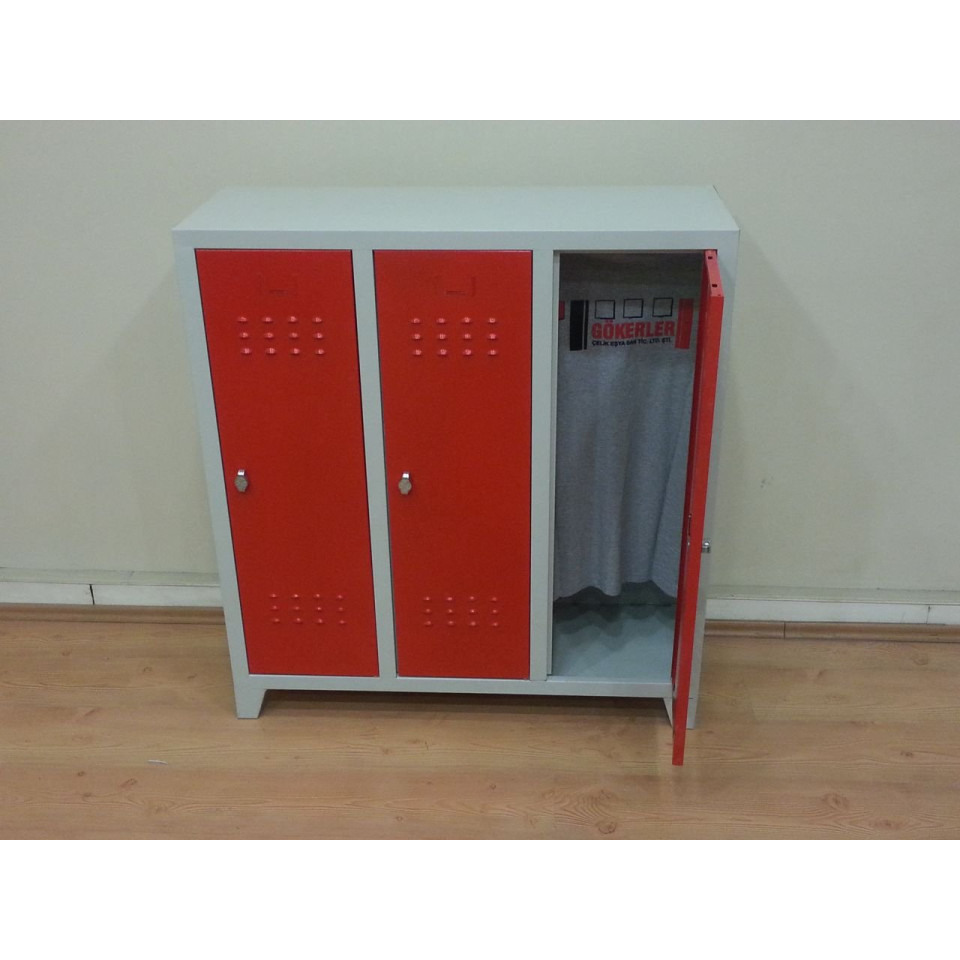 Soyunma Dolapları, 3'lü Yarım Kapak Soyunma Dolabı