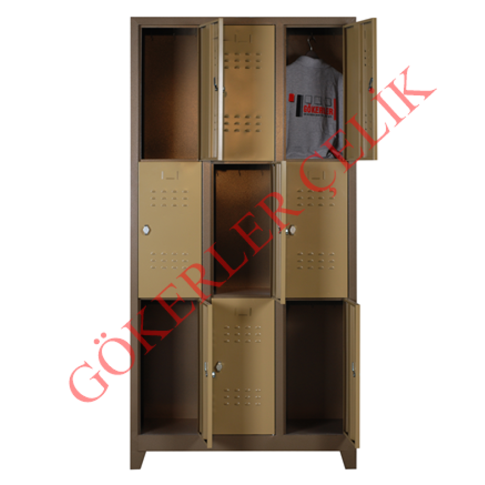 Özel Standart Dokuzlu İşçi Soyunma Dolabı