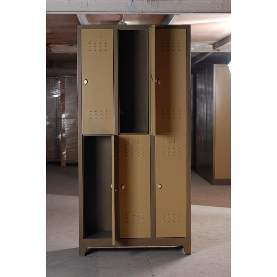 Metal Personel Soyunma Dolabı Altılı (HAKİ)