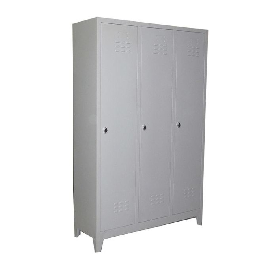 Özel Soyunma Dolabı Üçlü Mavi Renk