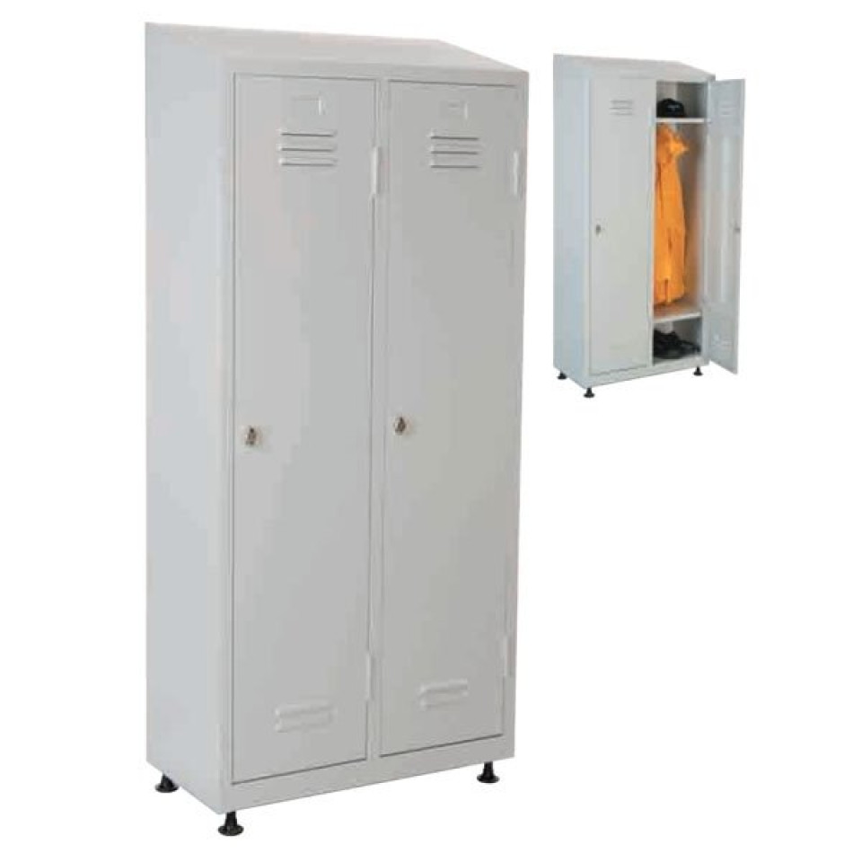 Özel Eğimli Geniş İkili Soyunma Dolabı