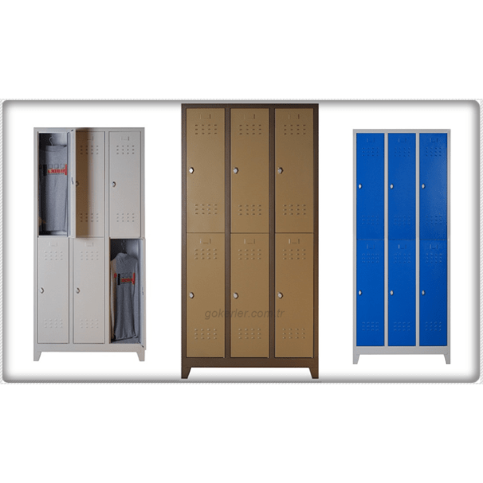 Özel Standart Altılı İşçi Soyunma Dolabı